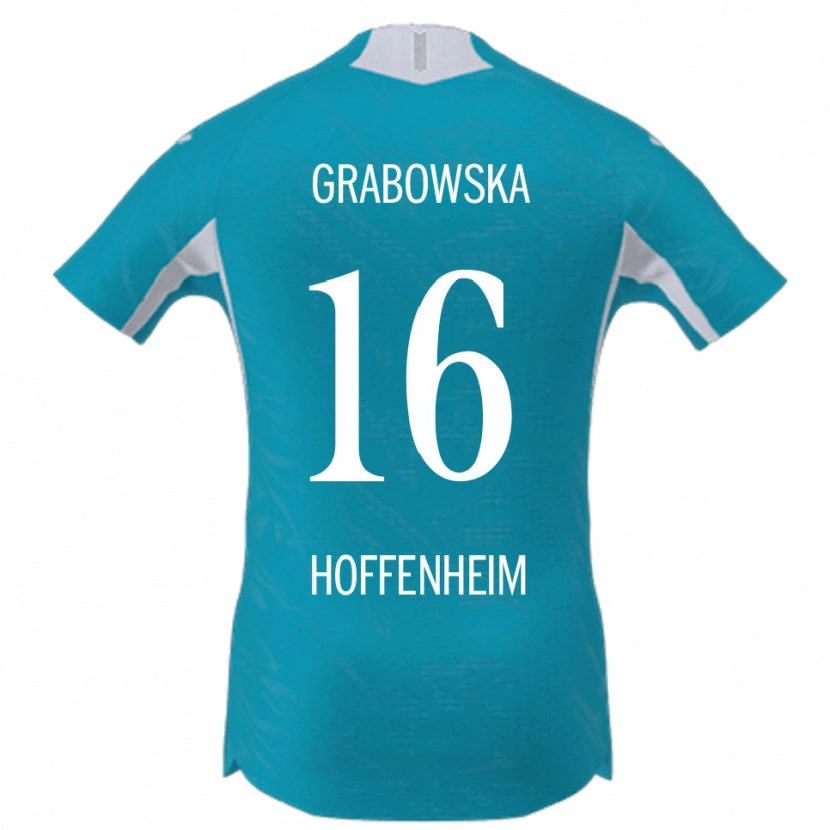Danxen Kinder Dominika Grabowska #16 Himmelblau Auswärtstrikot Trikot 2025/26 T-Shirt Schweiz