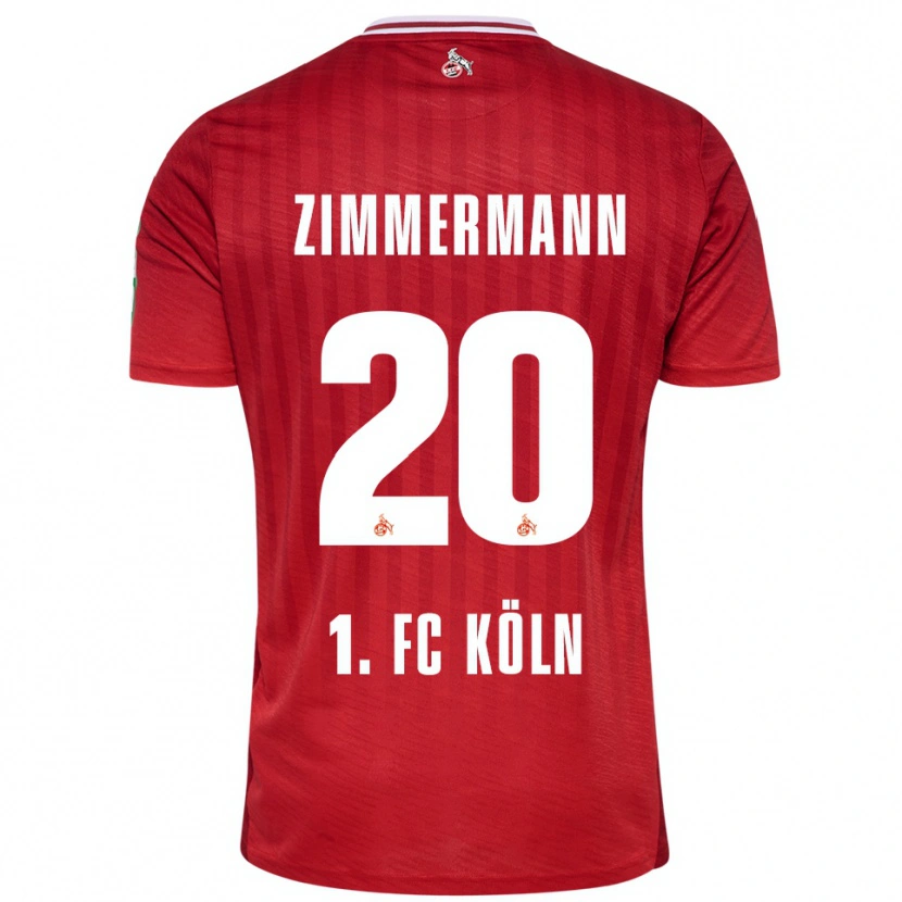 Danxen Kinder Nick Zimmermann #20 Rot Weiß Auswärtstrikot Trikot 2025/26 T-Shirt Schweiz