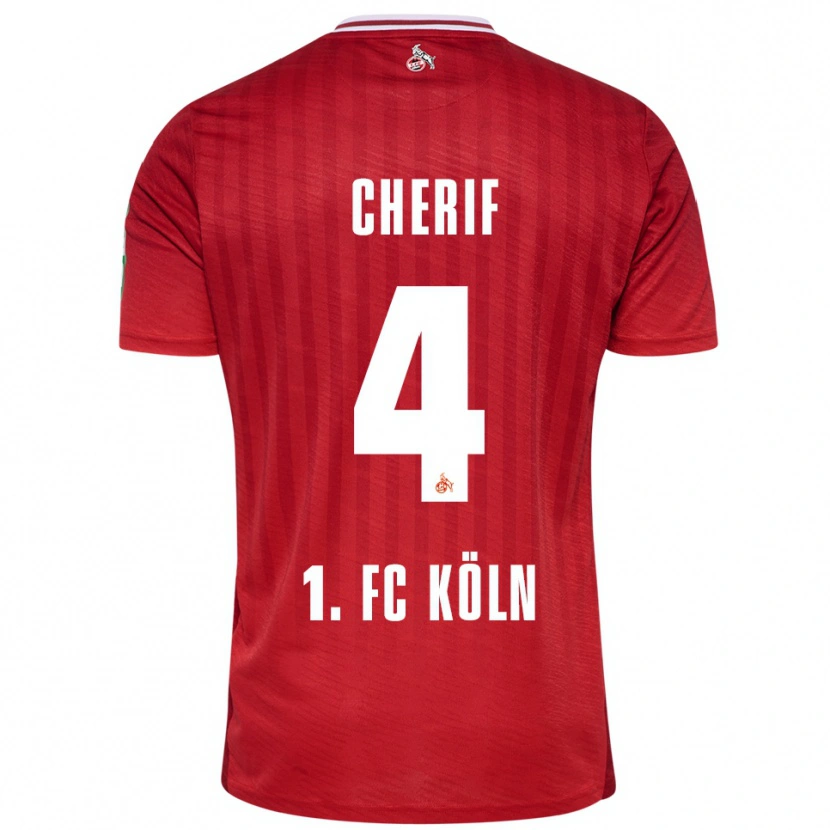 Danxen Kinder Hamed Cherif #4 Rot Weiß Auswärtstrikot Trikot 2025/26 T-Shirt Schweiz