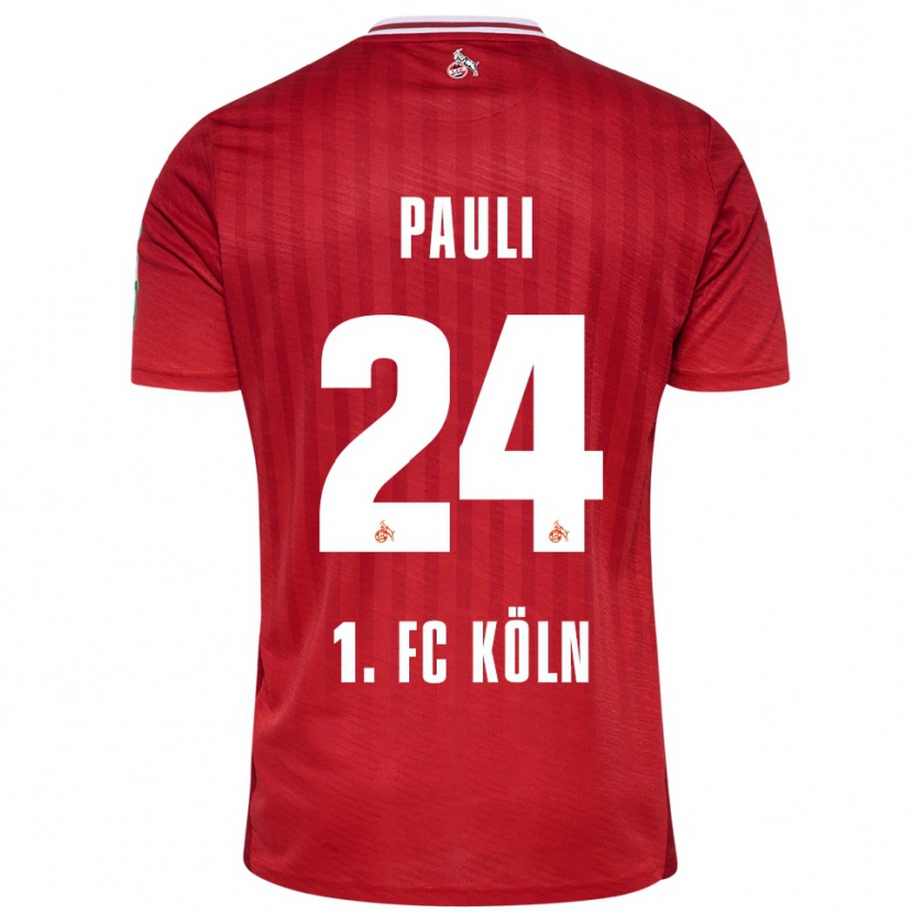 Danxen Kinder Julian Pauli #24 Rot Weiß Auswärtstrikot Trikot 2025/26 T-Shirt Schweiz