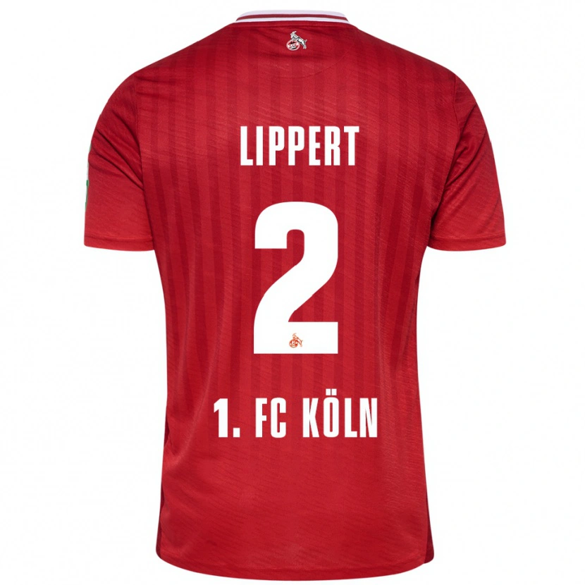 Danxen Kinder Max Lippert #2 Rot Weiß Auswärtstrikot Trikot 2025/26 T-Shirt Schweiz