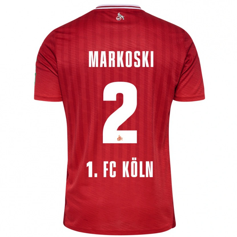 Danxen Kinder Kristian Markoski #2 Rot Weiß Auswärtstrikot Trikot 2025/26 T-Shirt Schweiz