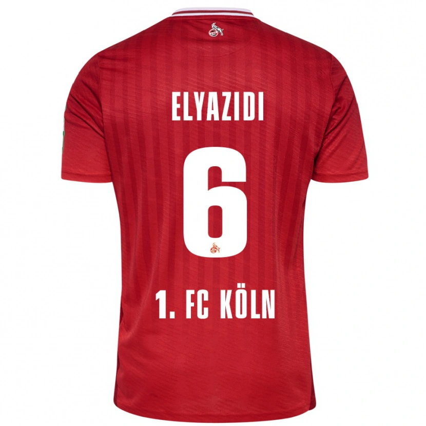 Danxen Kinder Ilias Elyazidi #6 Rot Weiß Auswärtstrikot Trikot 2025/26 T-Shirt Schweiz