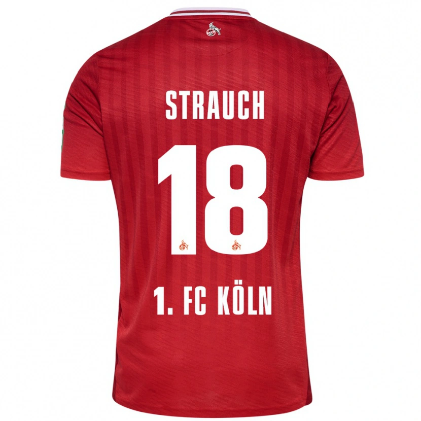 Danxen Kinder Georg Strauch #18 Rot Weiß Auswärtstrikot Trikot 2025/26 T-Shirt Schweiz