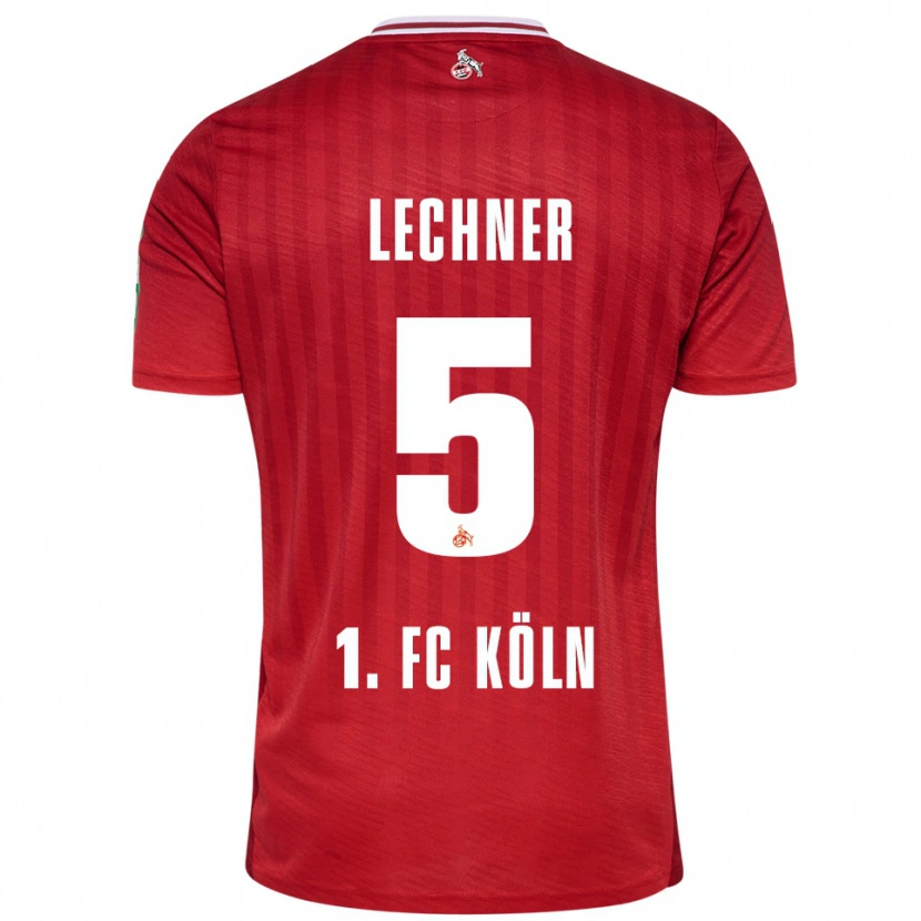 Danxen Kinder Luca Lechner #5 Rot Weiß Auswärtstrikot Trikot 2025/26 T-Shirt Schweiz