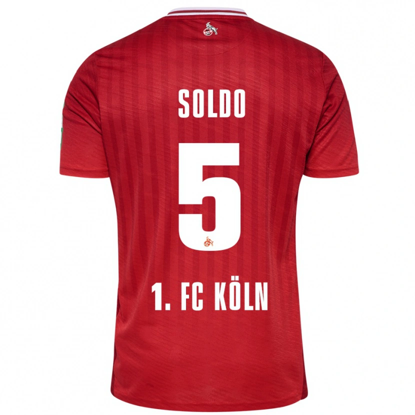 Danxen Kinder Nikola Soldo #5 Rot Weiß Auswärtstrikot Trikot 2025/26 T-Shirt Schweiz