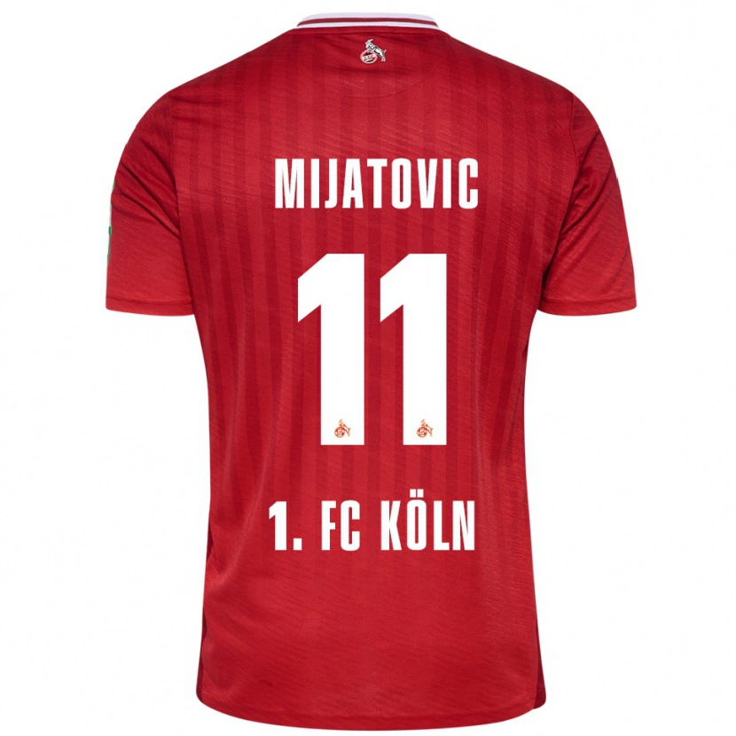 Danxen Kinder Luca Mijatovic #11 Rot Weiß Auswärtstrikot Trikot 2025/26 T-Shirt Schweiz