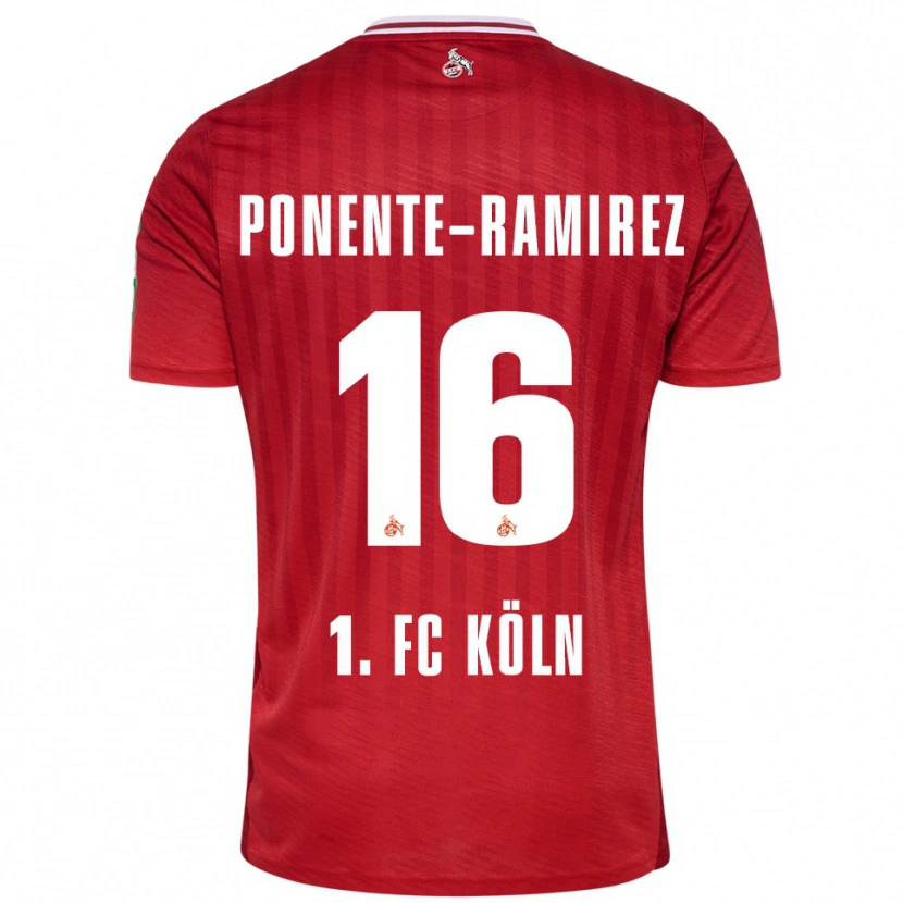 Danxen Kinder Jason Ponente-Ramirez #16 Rot Weiß Auswärtstrikot Trikot 2025/26 T-Shirt Schweiz
