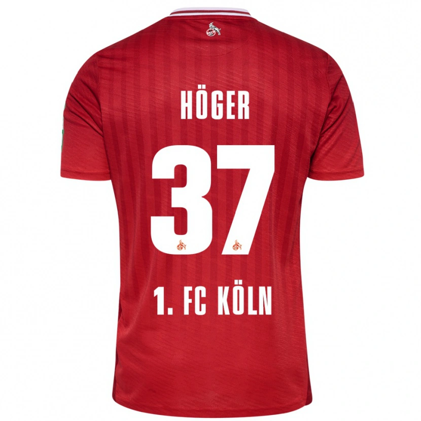 Danxen Kinder Marco Höger #37 Rot Weiß Auswärtstrikot Trikot 2025/26 T-Shirt Schweiz