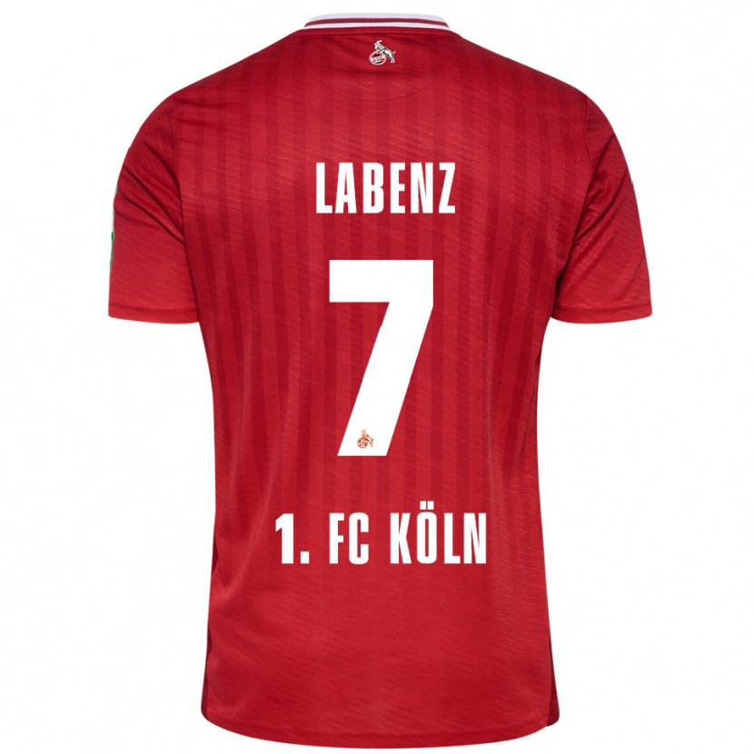 Danxen Kinder Luiz Labenz #7 Rot Weiß Auswärtstrikot Trikot 2025/26 T-Shirt Schweiz