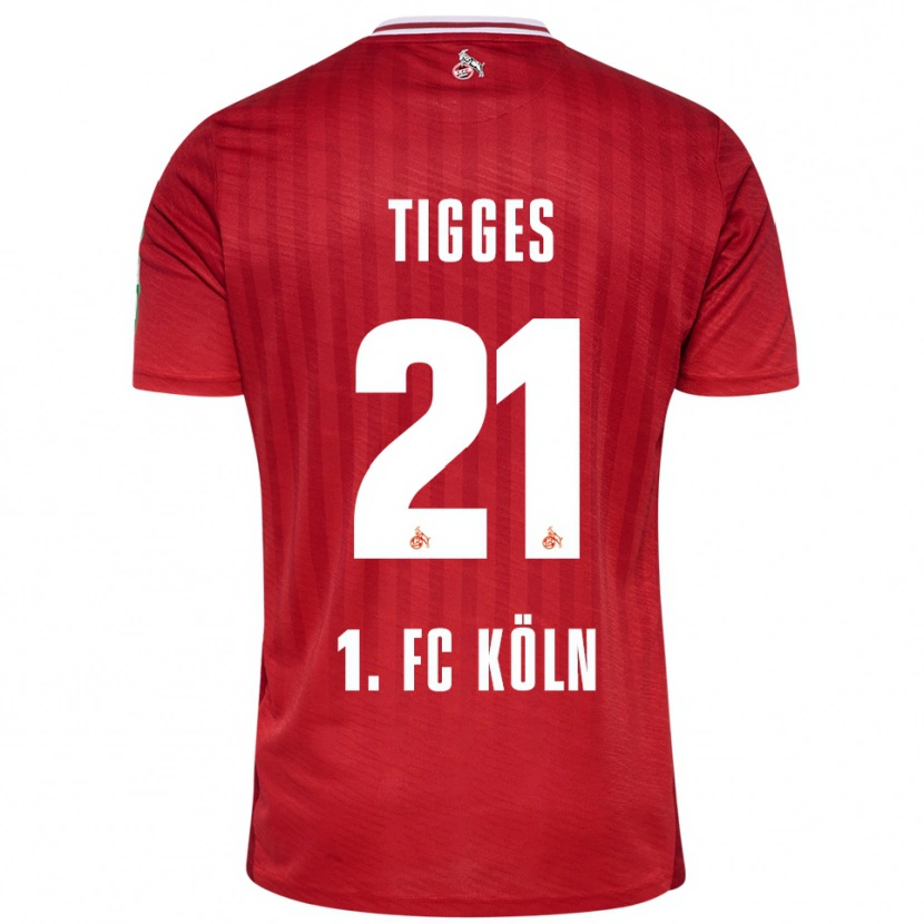 Danxen Kinder Steffen Tigges #21 Rot Weiß Auswärtstrikot Trikot 2025/26 T-Shirt Schweiz