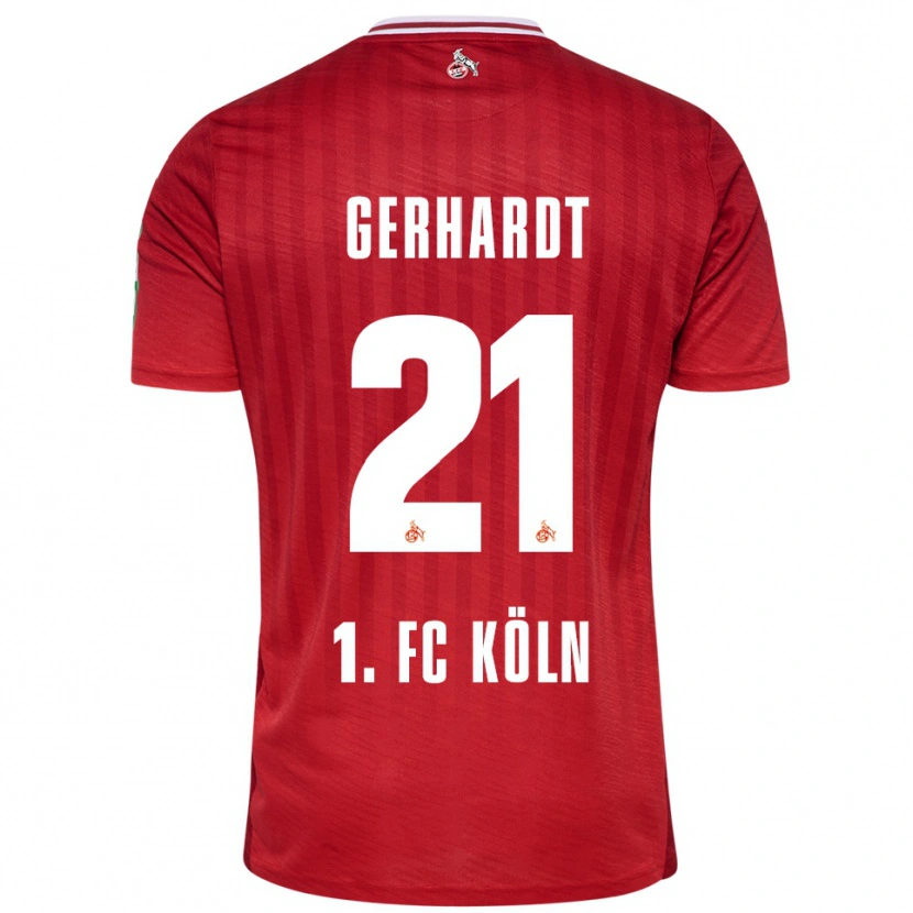 Danxen Kinder Anna Gerhardt #21 Rot Weiß Auswärtstrikot Trikot 2025/26 T-Shirt Schweiz
