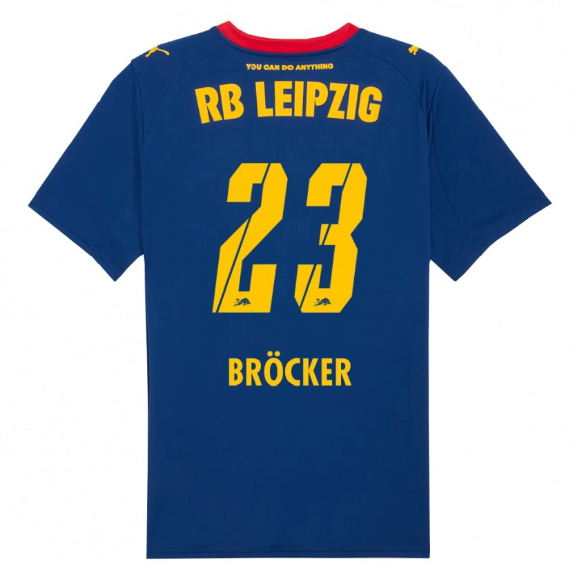 Danxen Kinder Mads Bröcker #23 Marineblau Rot Auswärtstrikot Trikot 2025/26 T-Shirt Schweiz