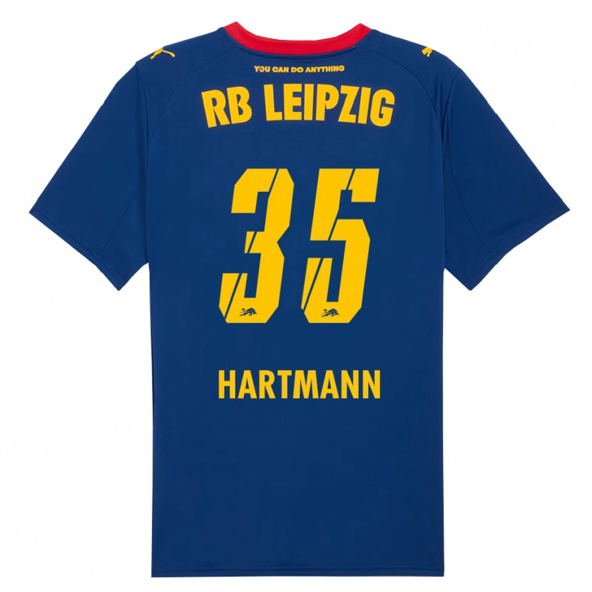 Danxen Kinder Fabrice Hartmann #35 Marineblau Rot Auswärtstrikot Trikot 2025/26 T-Shirt Schweiz
