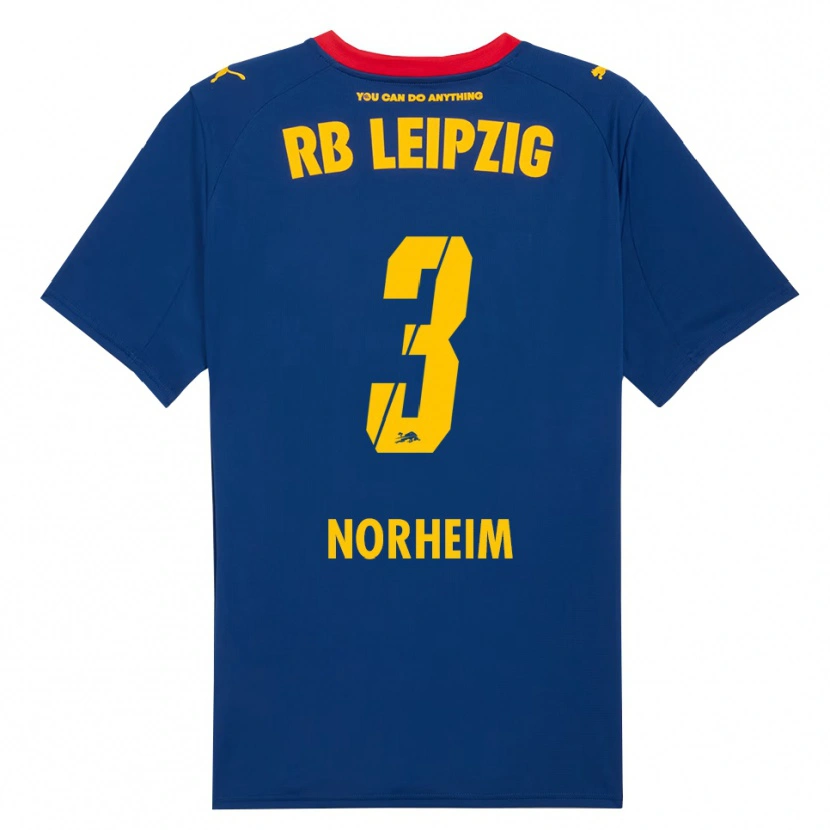 Danxen Kinder Andrea Norheim #3 Marineblau Rot Auswärtstrikot Trikot 2025/26 T-Shirt Schweiz