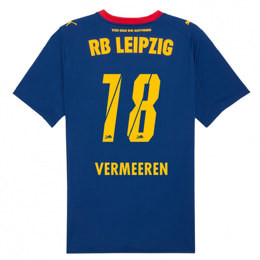 Danxen Kinder Arthur Vermeeren #18 Marineblau Rot Auswärtstrikot Trikot 2025/26 T-Shirt Schweiz