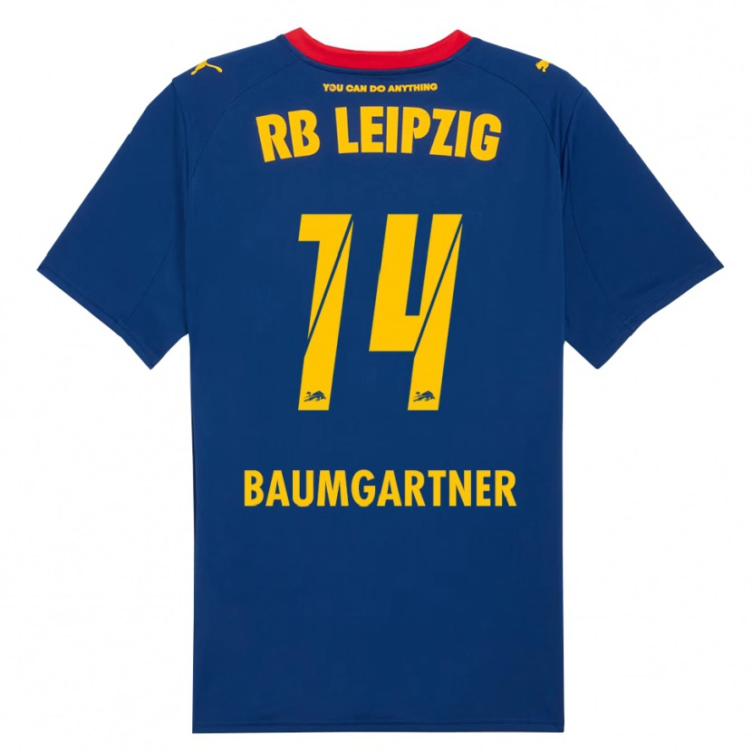 Danxen Kinder Christoph Baumgartner #14 Marineblau Rot Auswärtstrikot Trikot 2025/26 T-Shirt Schweiz