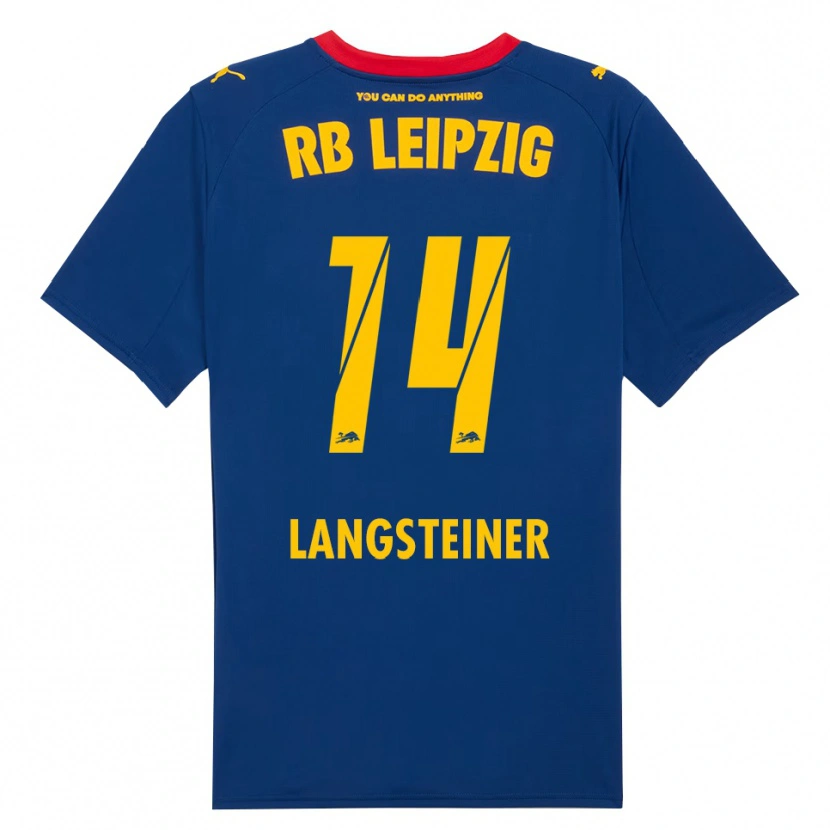 Danxen Kinder Toni Langsteiner #14 Marineblau Rot Auswärtstrikot Trikot 2025/26 T-Shirt Schweiz