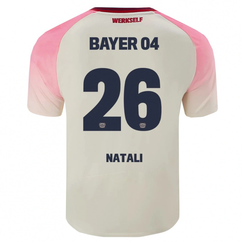 Danxen Kinder Andrea Natali #26 Pink Cremeweiß Auswärtstrikot Trikot 2025/26 T-Shirt Schweiz