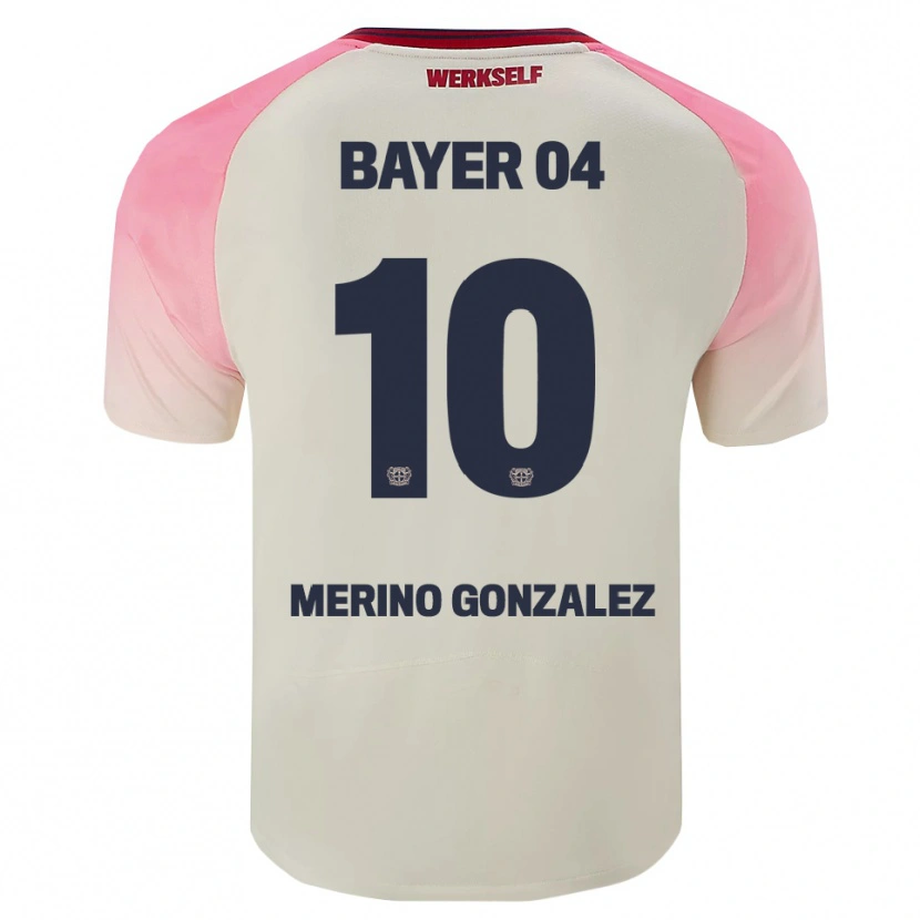Danxen Kinder Estrella Merino Gonzalez #10 Pink Cremeweiß Auswärtstrikot Trikot 2025/26 T-Shirt Schweiz
