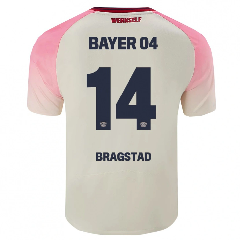 Danxen Kinder Emilie Bragstad #14 Pink Cremeweiß Auswärtstrikot Trikot 2025/26 T-Shirt Schweiz