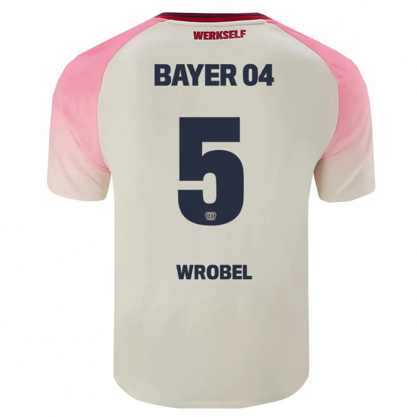 Danxen Kinder Max Wrobel #5 Pink Cremeweiß Auswärtstrikot Trikot 2025/26 T-Shirt Schweiz