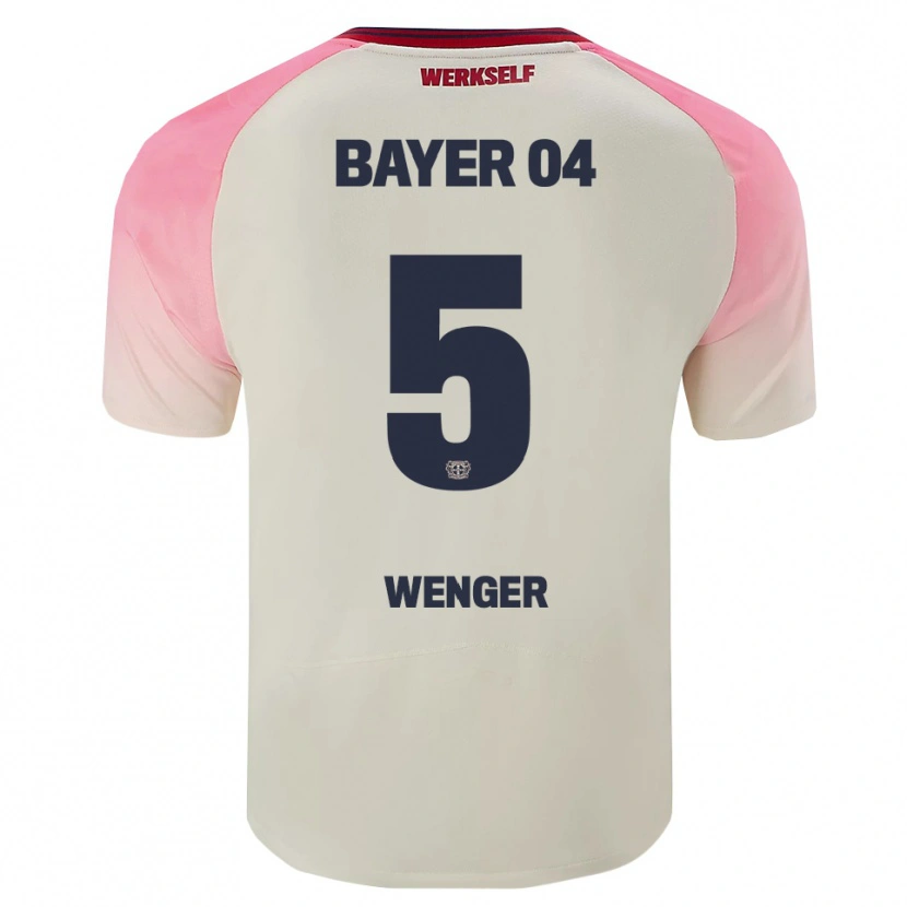 Danxen Kinder Claudia Wenger #5 Pink Cremeweiß Auswärtstrikot Trikot 2025/26 T-Shirt Schweiz