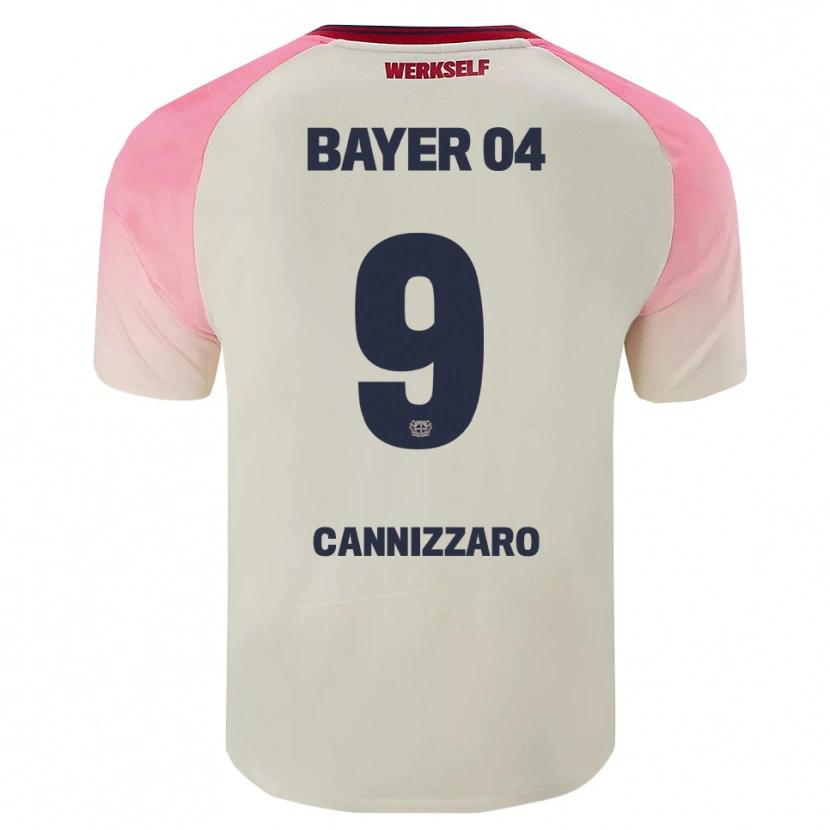 Danxen Kinder Simone Cannizzaro #9 Pink Cremeweiß Auswärtstrikot Trikot 2025/26 T-Shirt Schweiz