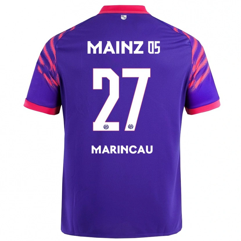 Danxen Kinder Emanuel Marincău #27 Marineblau Pink Auswärtstrikot Trikot 2025/26 T-Shirt Schweiz