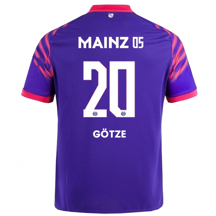 Danxen Kinder Justus Götze #20 Marineblau Pink Auswärtstrikot Trikot 2025/26 T-Shirt Schweiz