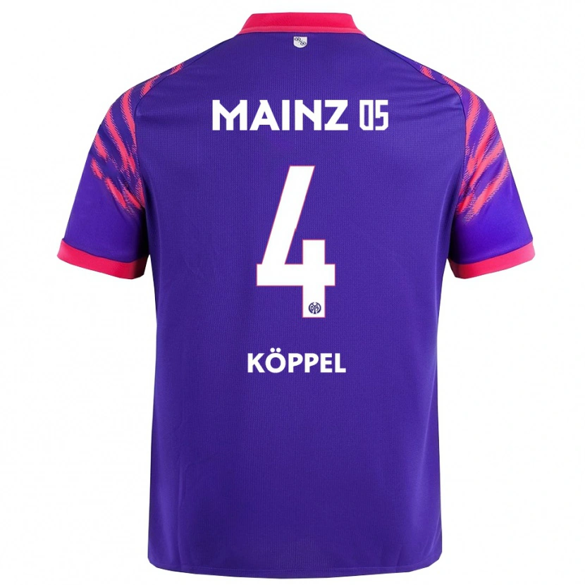 Danxen Kinder Domenic Köppel #4 Marineblau Pink Auswärtstrikot Trikot 2025/26 T-Shirt Schweiz