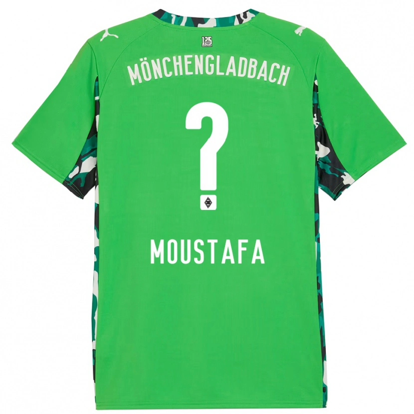 Danxen Kinder Seif Ashraf Moustafa #0 Grün Schwarz Auswärtstrikot Trikot 2025/26 T-Shirt Schweiz