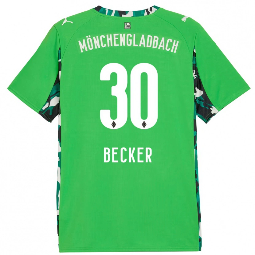 Danxen Kinder Benjamin Becker #30 Grün Schwarz Auswärtstrikot Trikot 2025/26 T-Shirt Schweiz