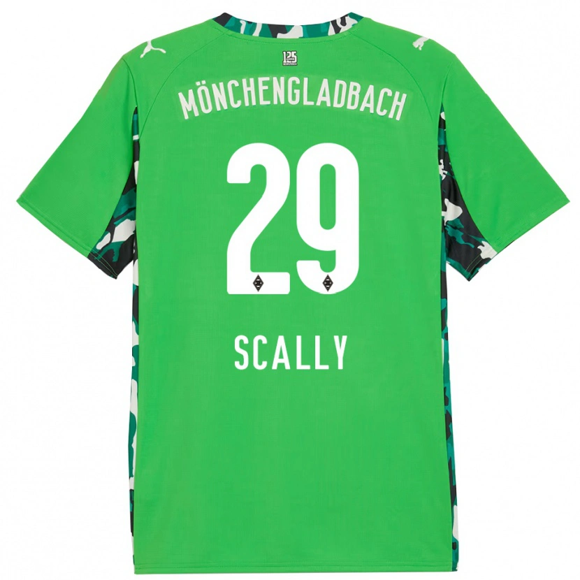 Danxen Kinder Joe Scally #29 Grün Schwarz Auswärtstrikot Trikot 2025/26 T-Shirt Schweiz