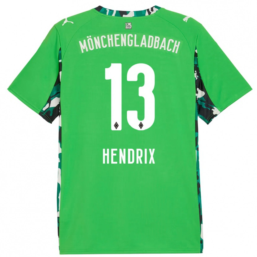 Danxen Kinder Kas Hendrix #13 Grün Schwarz Auswärtstrikot Trikot 2025/26 T-Shirt Schweiz