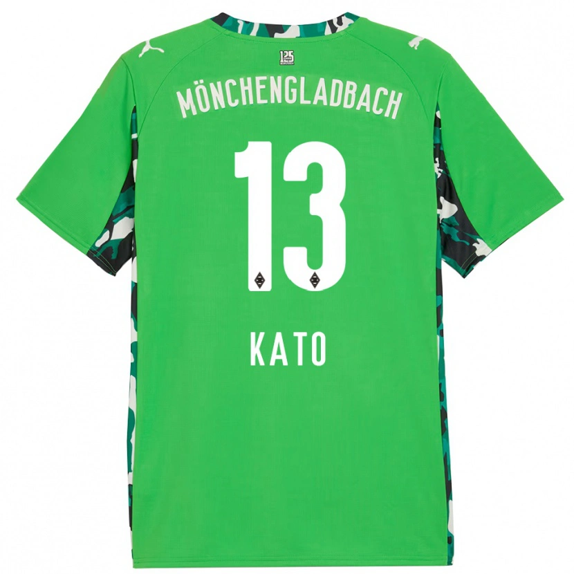 Danxen Kinder Mizuho Kato #13 Grün Schwarz Auswärtstrikot Trikot 2025/26 T-Shirt Schweiz