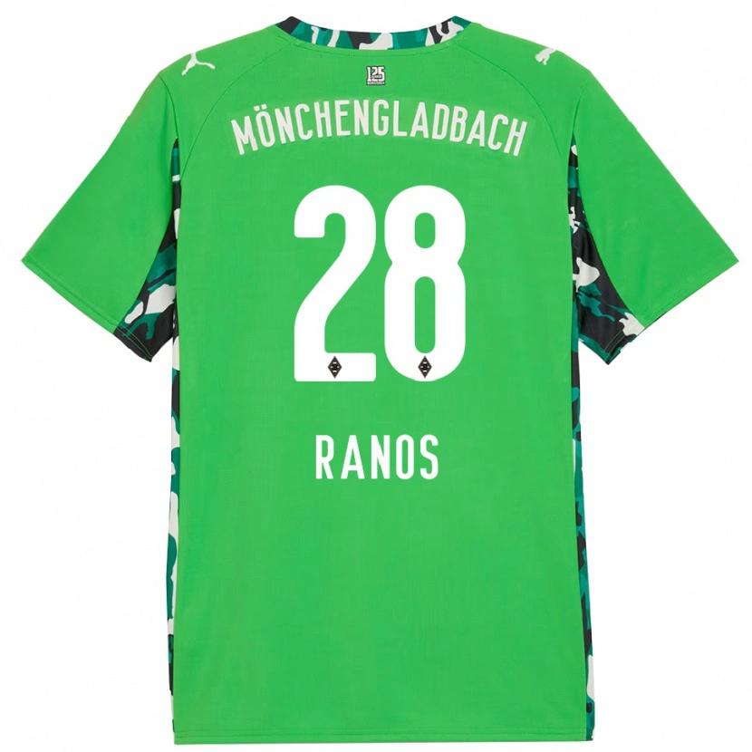Danxen Kinder Grant-Leon Ranos #28 Grün Schwarz Auswärtstrikot Trikot 2025/26 T-Shirt Schweiz