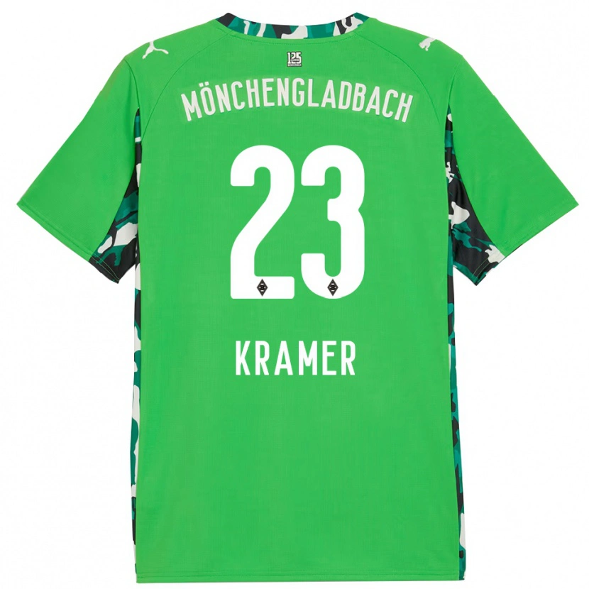 Danxen Kinder Christoph Kramer #23 Grün Schwarz Auswärtstrikot Trikot 2025/26 T-Shirt Schweiz