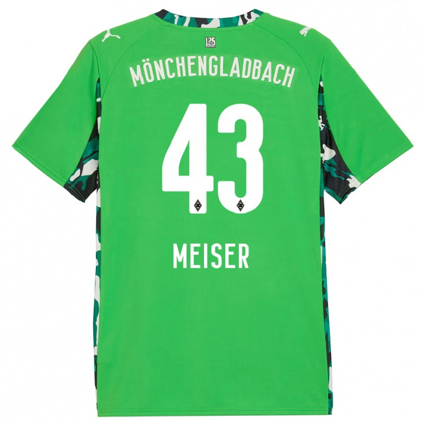 Danxen Kinder Tyler Meiser #43 Grün Schwarz Auswärtstrikot Trikot 2025/26 T-Shirt Schweiz