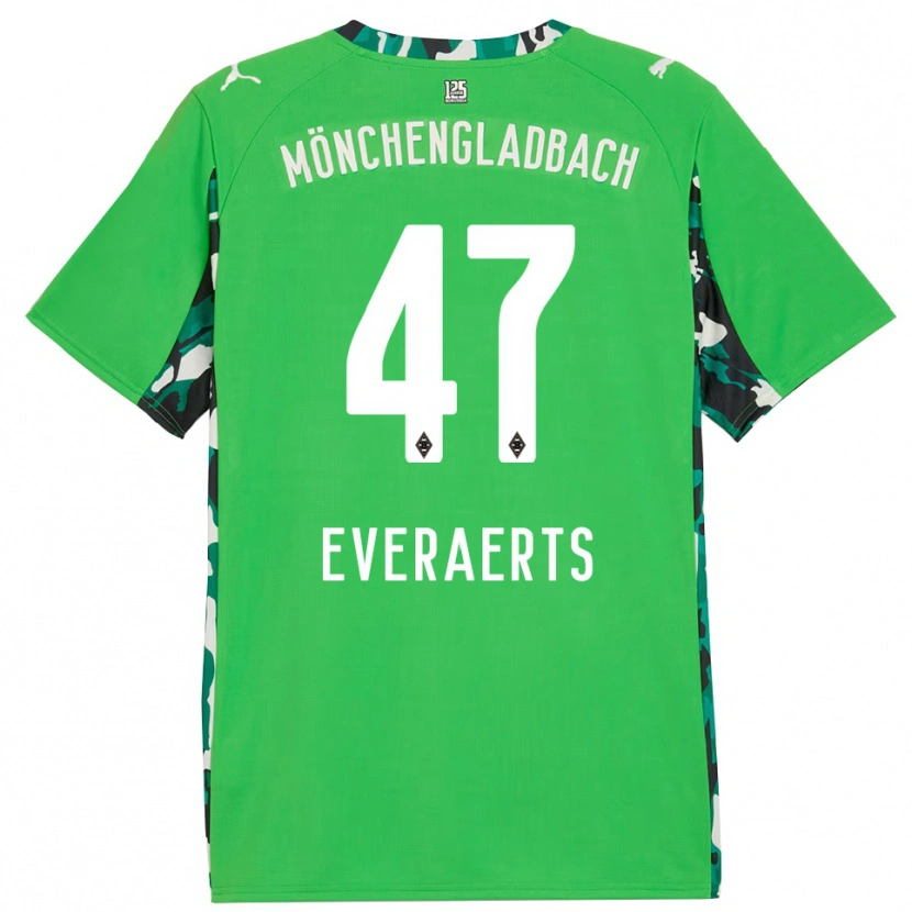 Danxen Kinder Kim Everaerts #47 Grün Schwarz Auswärtstrikot Trikot 2025/26 T-Shirt Schweiz
