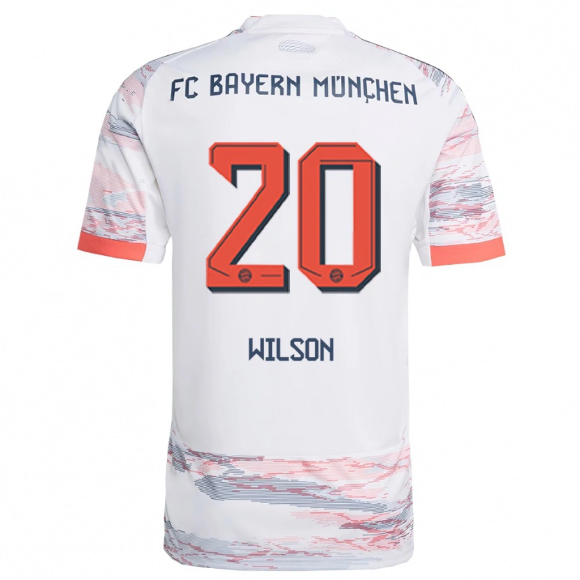 Danxen Kinder Oluwaseyi Wilson #20 Weiß Grau Auswärtstrikot Trikot 2025/26 T-Shirt Schweiz
