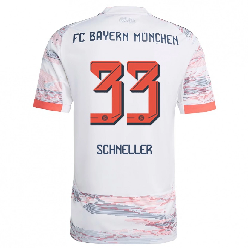 Danxen Kinder Lukas Schneller #33 Weiß Grau Auswärtstrikot Trikot 2025/26 T-Shirt Schweiz