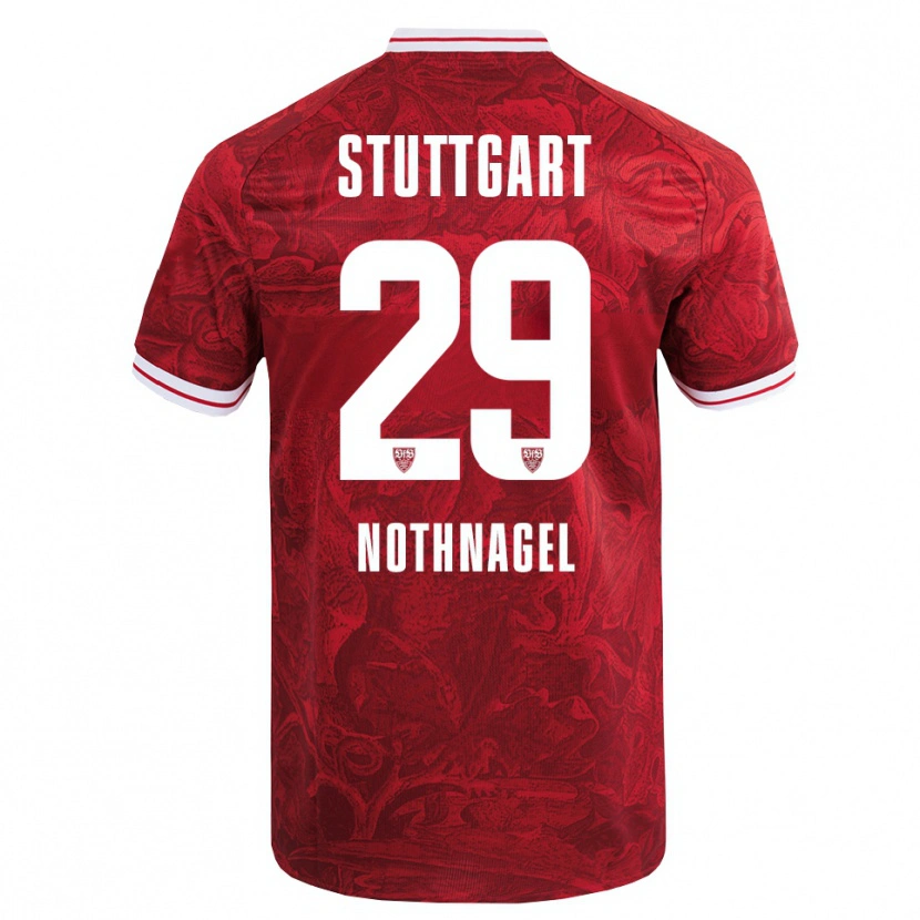 Danxen Kinder Dominik Nothnagel #29 Rot Schwarz Auswärtstrikot Trikot 2025/26 T-Shirt Schweiz