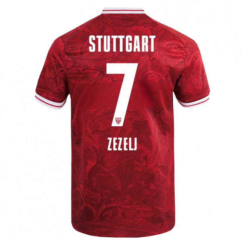 Danxen Kinder Neno Zezelj #7 Rot Schwarz Auswärtstrikot Trikot 2025/26 T-Shirt Schweiz