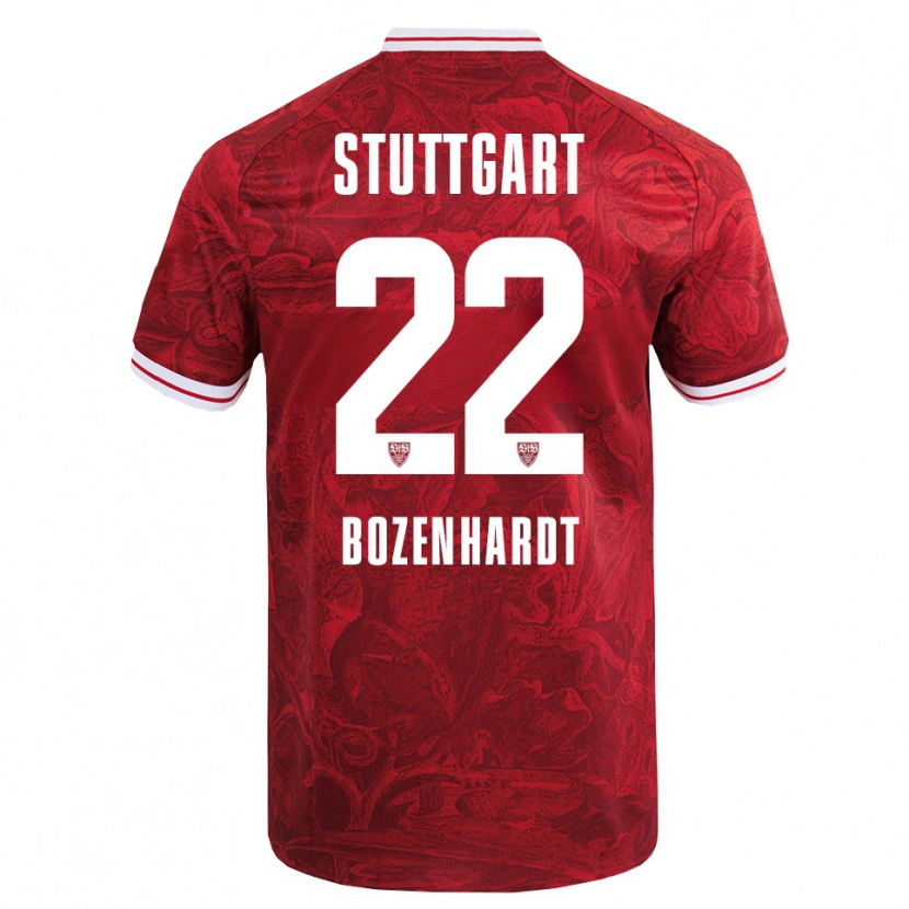 Danxen Kinder Laura Bozenhardt #22 Rot Schwarz Auswärtstrikot Trikot 2025/26 T-Shirt Schweiz