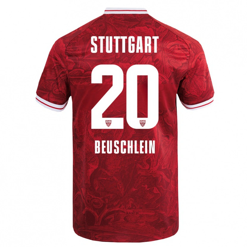Danxen Kinder Jana Beuschlein #20 Rot Schwarz Auswärtstrikot Trikot 2025/26 T-Shirt Schweiz