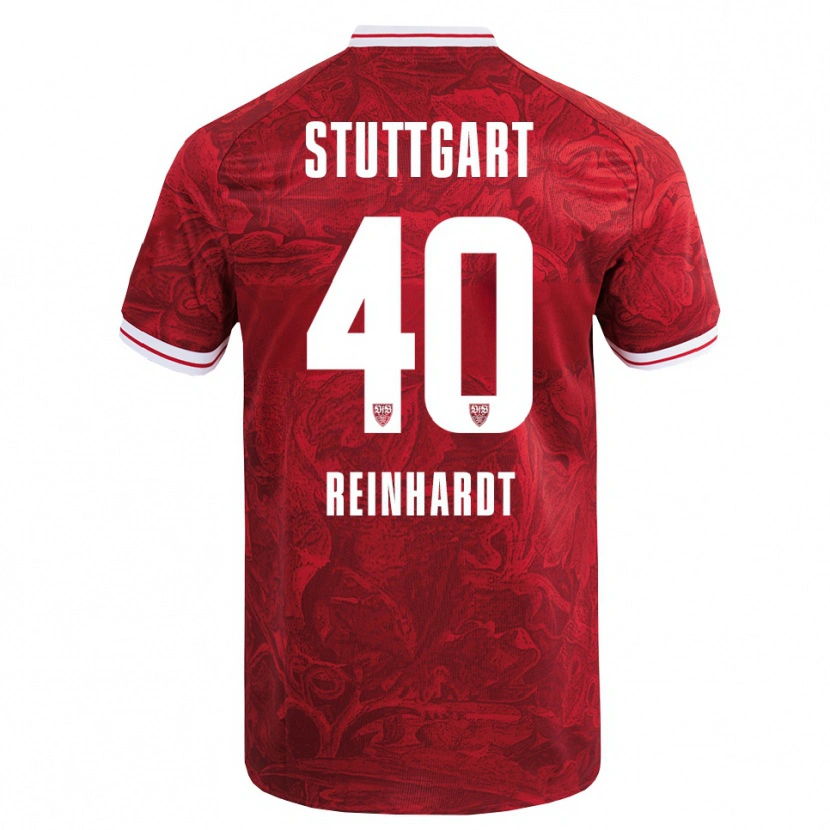 Danxen Kinder Peter Reinhardt #40 Rot Schwarz Auswärtstrikot Trikot 2025/26 T-Shirt Schweiz
