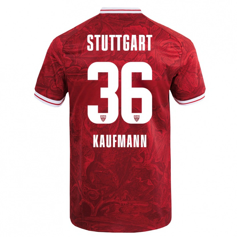 Danxen Kinder Tino Kaufmann #36 Rot Schwarz Auswärtstrikot Trikot 2025/26 T-Shirt Schweiz