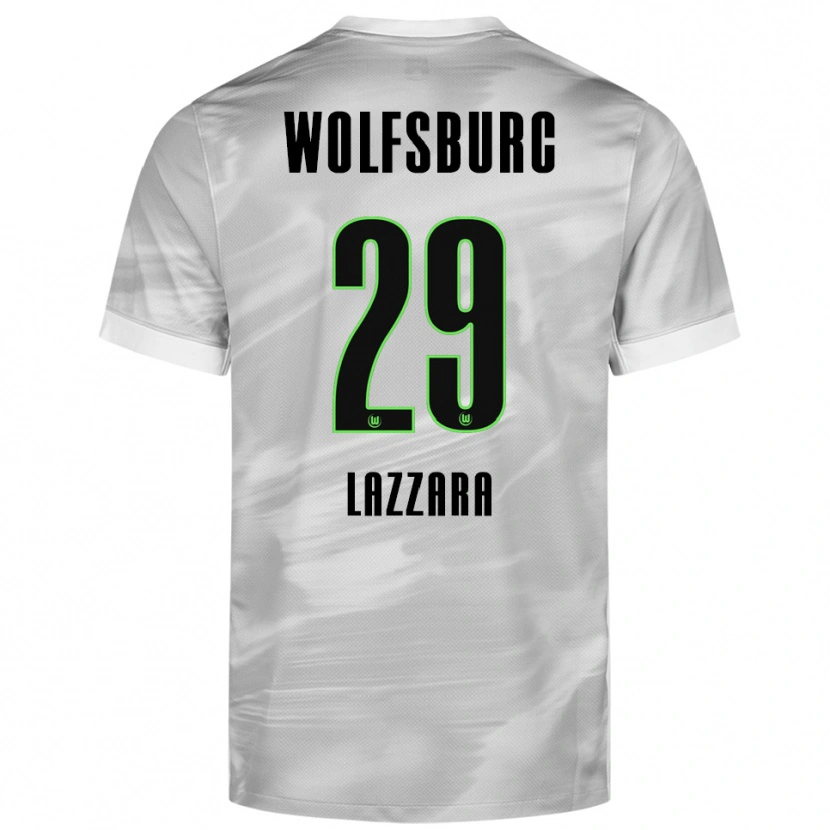 Danxen Kinder Luan Lazzara #29 Grau Weiß Auswärtstrikot Trikot 2025/26 T-Shirt Schweiz