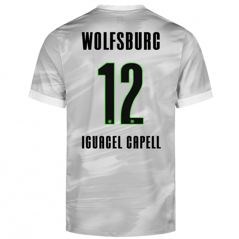Danxen Kinder Diego Iguacel Capell #12 Grau Weiß Auswärtstrikot Trikot 2025/26 T-Shirt Schweiz